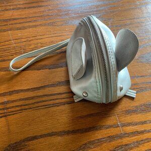 FIONA LANG LONDON SILVER PIXIE MOUSE COSMETIC BAG